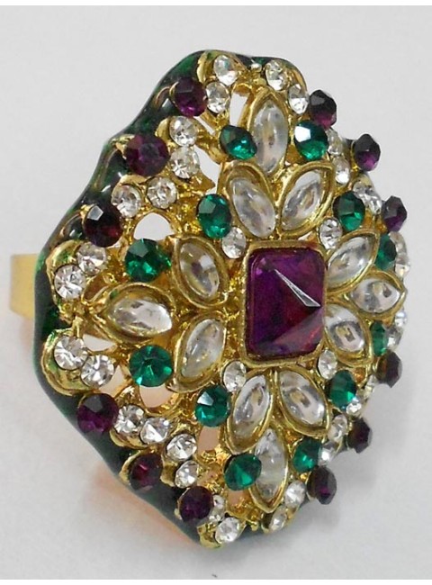 Kundan Finger Ring